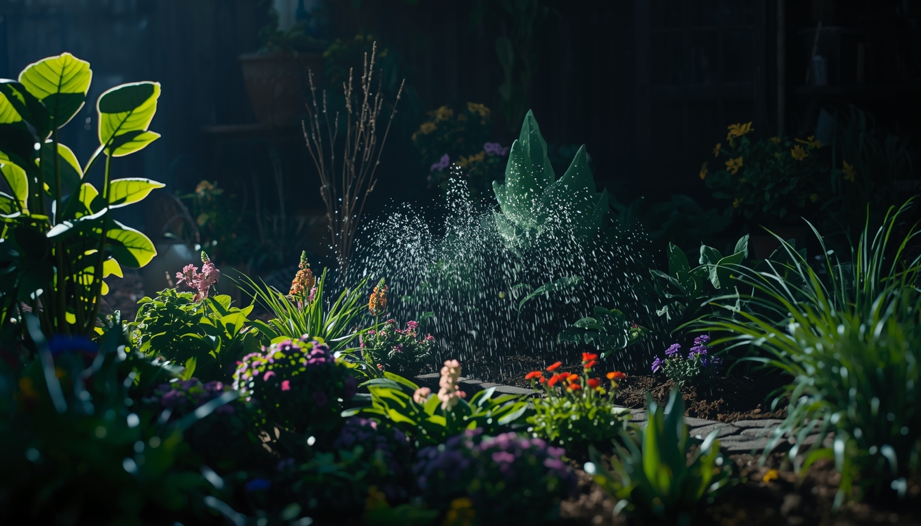 Garden care with lighting and watering by Antiradiantar